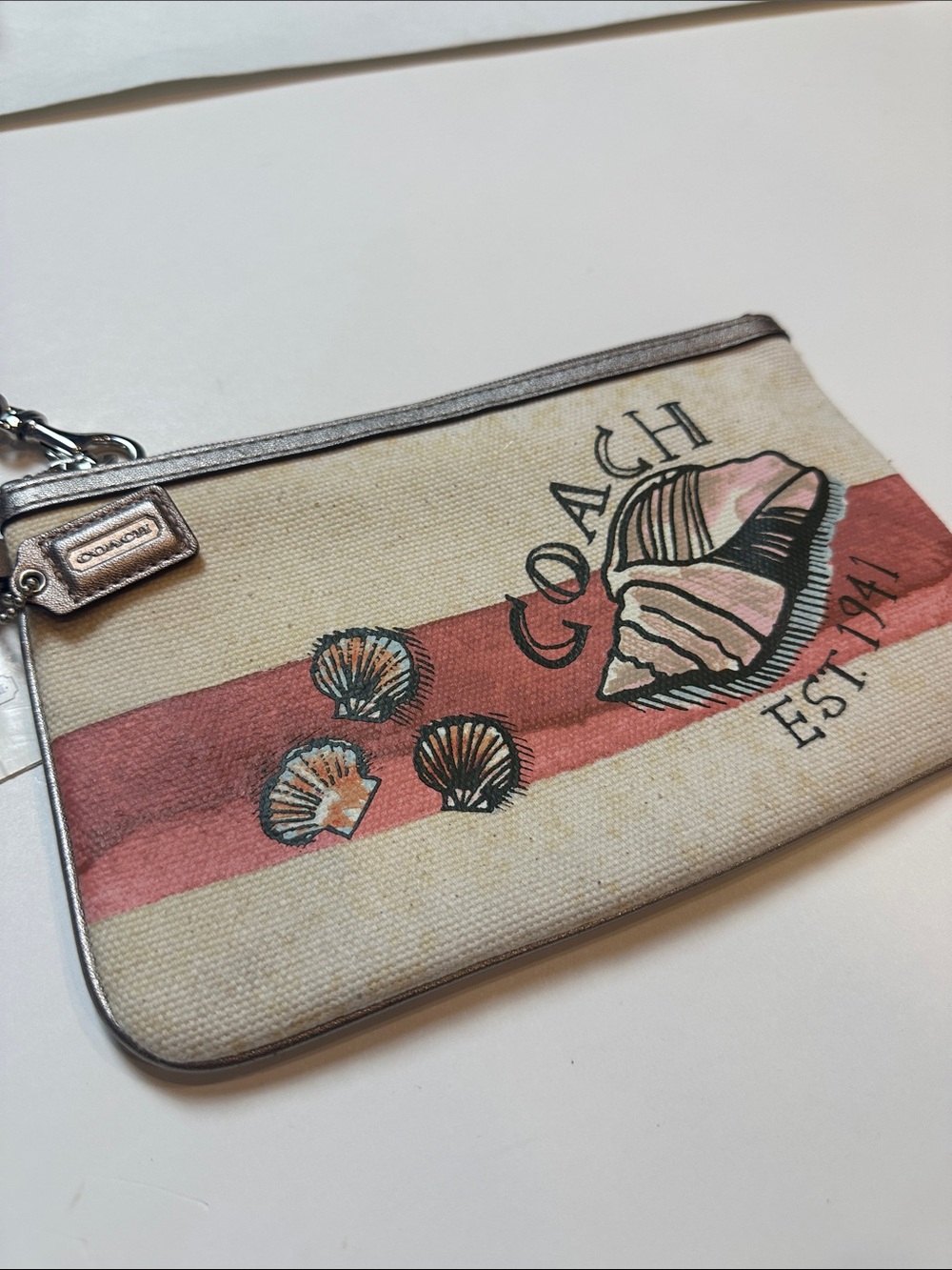 Coach Seashell Wristlet NWT